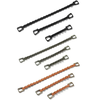 Adjustable camping storage strap with multiple hanging rings for organising outdoor gear and supplies