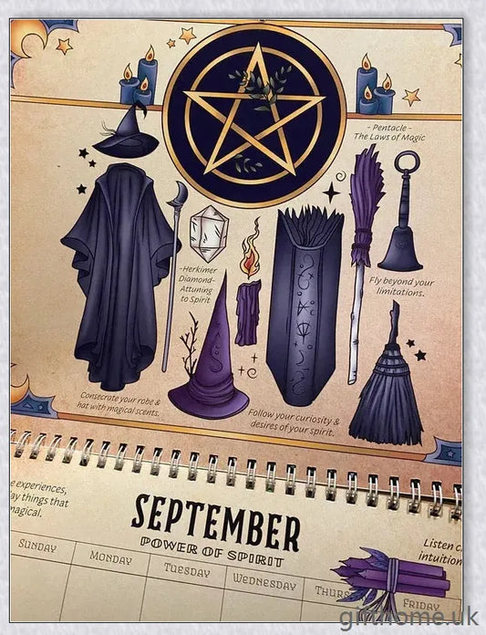 Elegant black decorative calendar with a sleek, modern design for organizing your life with style