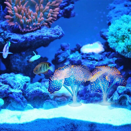 Vibrant artificial coral plant with suction cup base, perfect for UK aquariums and home decor