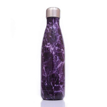 Premium stainless steel water bottle with double-walled vacuum insulation, available in pink colour and 500ml capacity