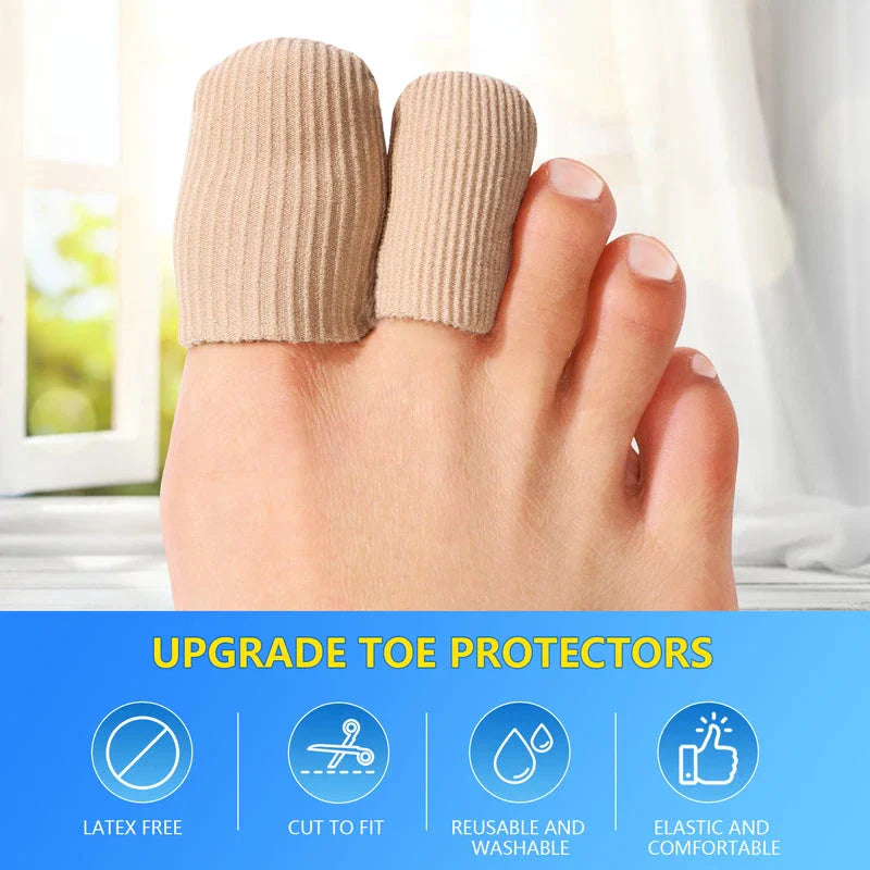 Set of 16 premium fabric toe separators and finger protectors for foot care and pain relief