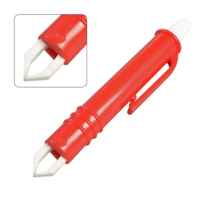 Premium Hair Tick Remover Grooming Tool for Pets, available in red and blue colours, designed to effectively remove ticks, fleas, and other pests from your pet's coat.