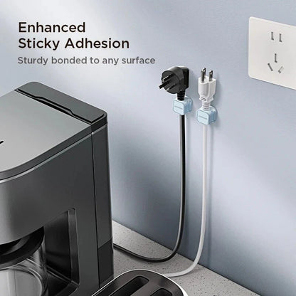 6-pack magnetic cable clips organiser with adjustable cord holder for desk, car, and home use