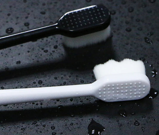 Premium soft-bristle toothbrush with multiple design options for gentle dental cleaning