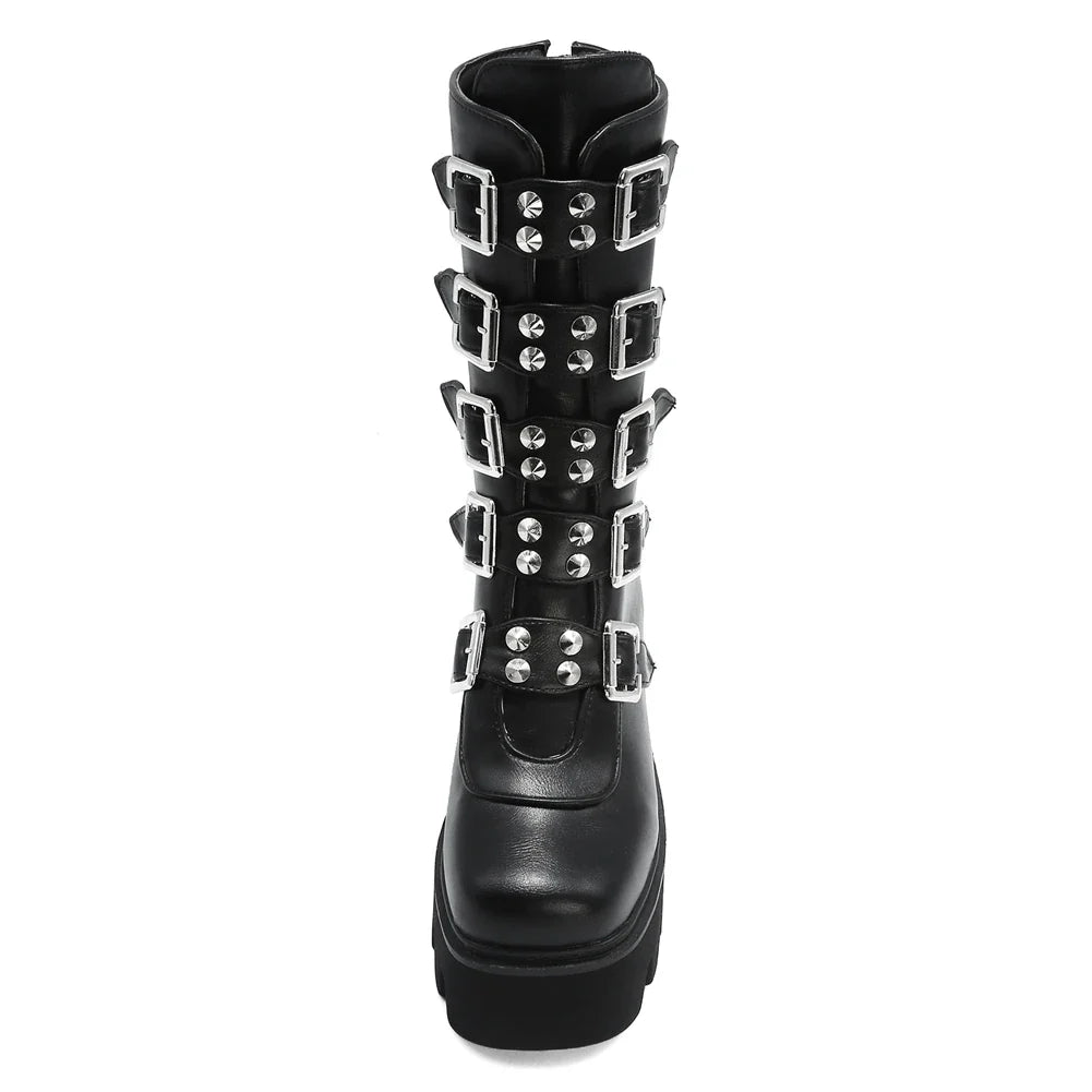 Premium middle-tube motorcycle boots with durable polyurethane soles, waterproof platform, and artificial short plush lining for exceptional comfort and style.