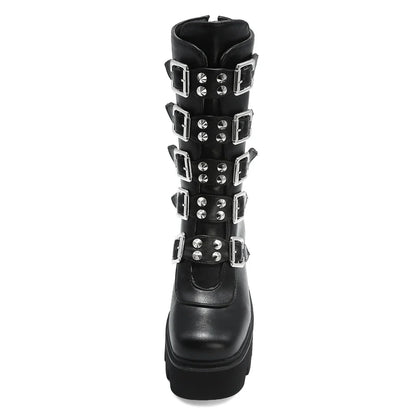 Premium middle-tube motorcycle boots with durable polyurethane soles, waterproof platform, and artificial short plush lining for exceptional comfort and style.