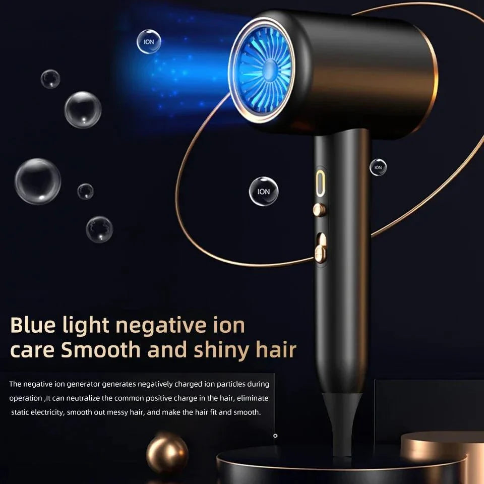 2400W Professional High-Speed Hair Dryer with Advanced Negative Ion Technology for Smooth, Frizz-Free Results