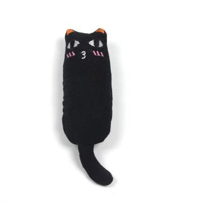 Soft, cuddly catnip-filled plush toy in a grey cotton colour, designed to captivate and entertain your feline friend.