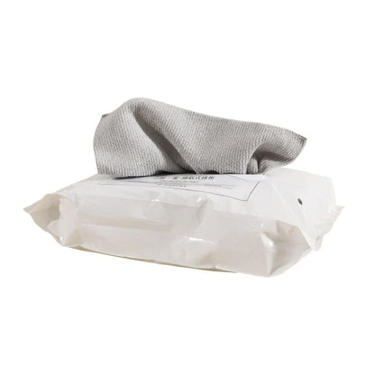 Disposable grey microfibre cleaning cloths for efficient, streak-free cleaning on various surfaces