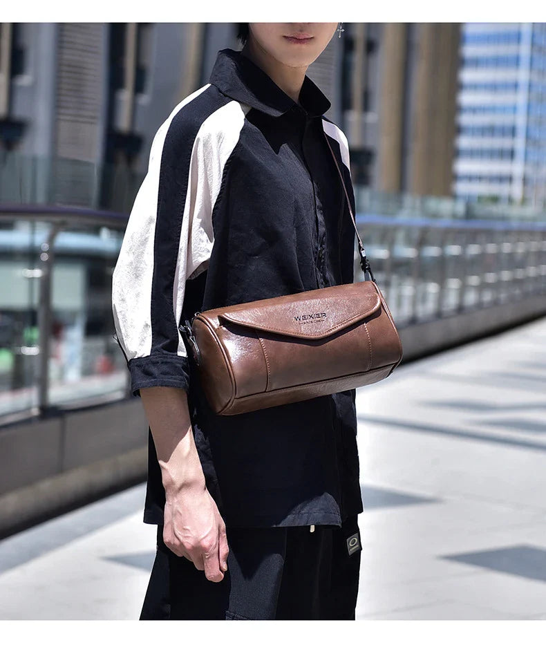 Premium men's crossbody bag with ample storage, water-resistant materials, and adjustable strap for versatile everyday use
