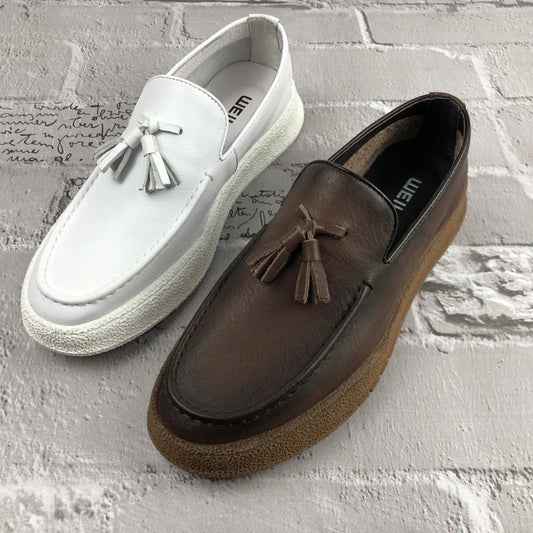 Premium leather shoes with breathable design and classic colours