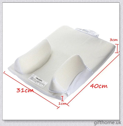 Premium Baby Sleep Positioner & Anti-Roll Pillow with elevated head design and breathable mesh material