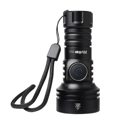 Powerful 2000-lumen USB-C rechargeable EDC flashlight with RGB auxiliary lights and IP68 waterproof design
