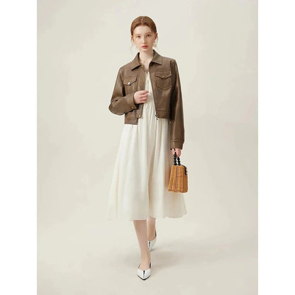 Elegant Chinese-Style Romantic Dress for Women in Creamy-White Colour