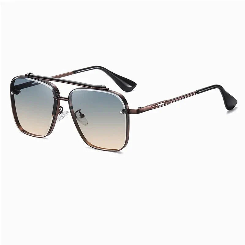 Sophisticated gradient pilot sunglasses with durable alloy frame and UV400 protected lenses for stylish British men