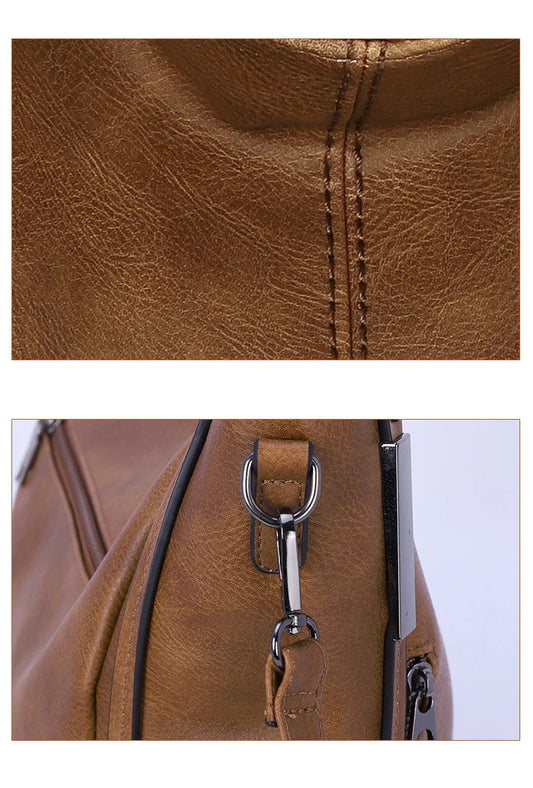 Fashionable PU Leather Bucket Bag with Spacious Interior and Comfortable Single Strap
