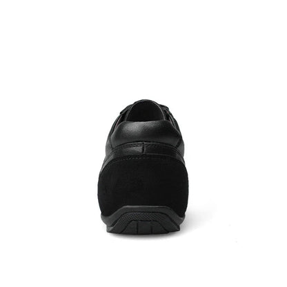 Soft, durable cowhide leather shoes with a rounded toe and car-stitch detailing for a sophisticated business casual look.