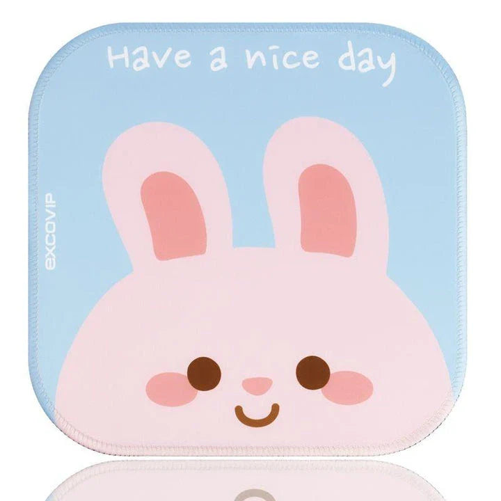 A delightful square mouse pad featuring a cute animal-themed design, providing a smooth and stable surface for comfortable computing