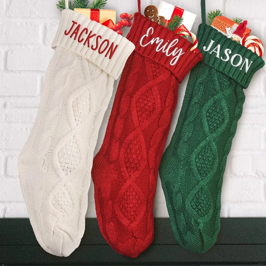 Premium hand-embroidered Christmas socks in a variety of festive colours, featuring intricate machine embroidery for a touch of traditional British charm.