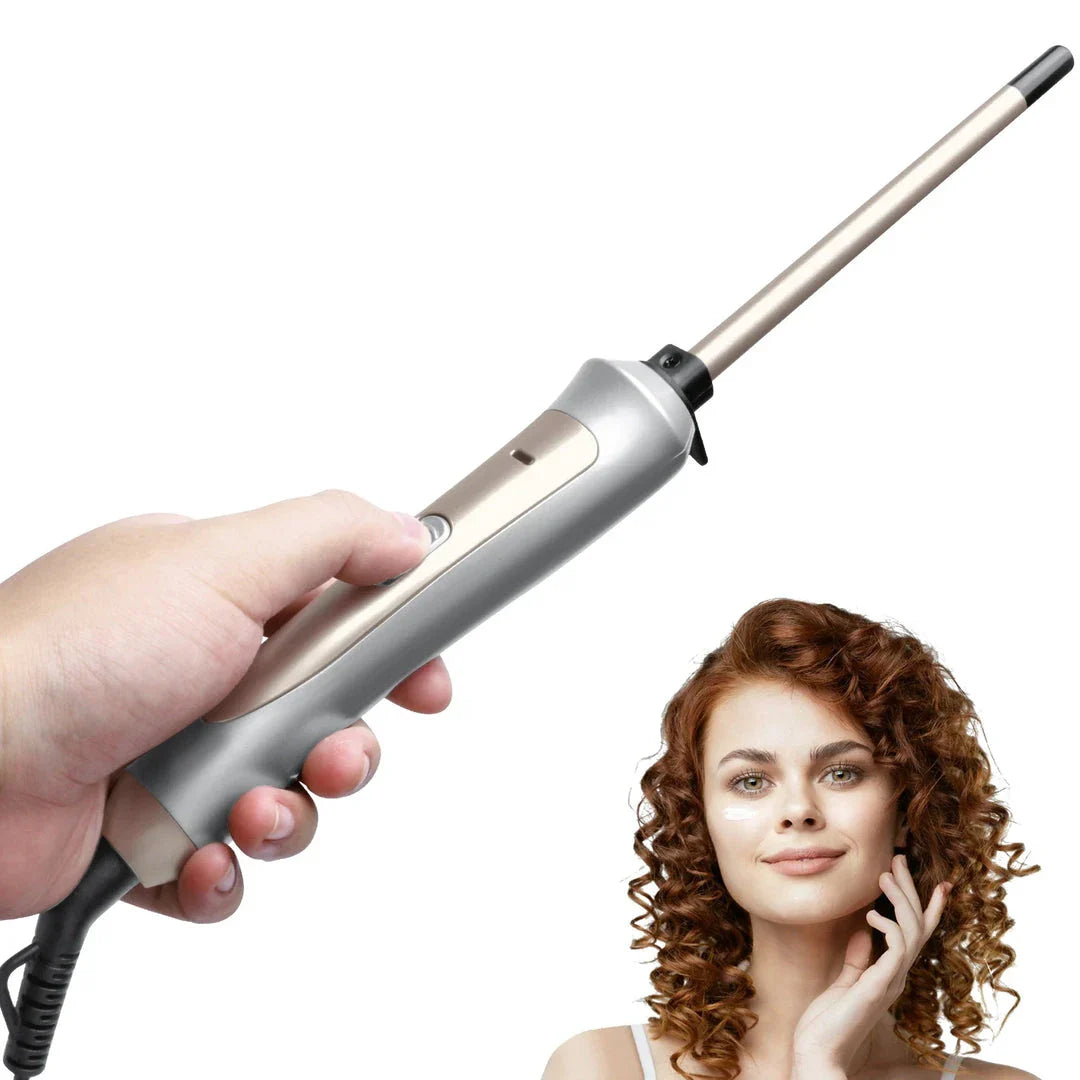 Trendha 9mm Thin Hair Curler with ceramic barrel for creating tight, defined curls