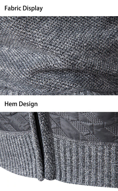 Premium slim-fit jacket with stand collar in a range of classic colours, made from high-quality chenille fabric for exceptional warmth and comfort.