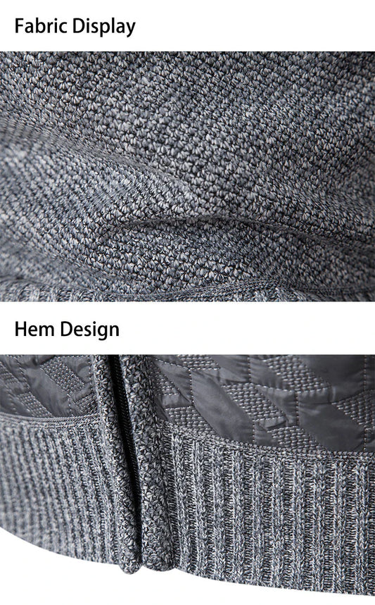 Premium slim-fit jacket with stand collar in a range of classic colours, made from high-quality chenille fabric for exceptional warmth and comfort.
