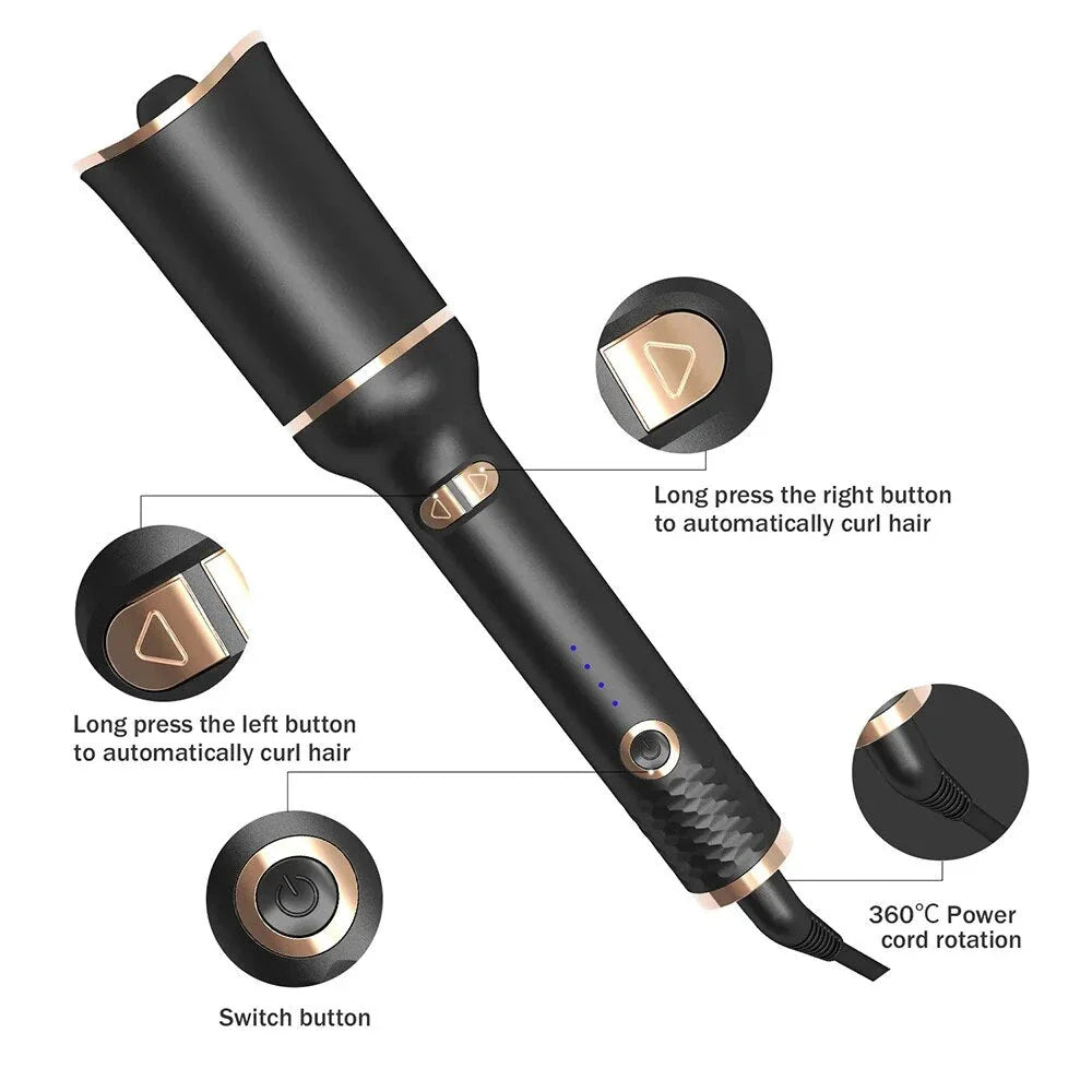 Professional Automatic Hair Curler with advanced ceramic technology for creating salon-quality curls and waves at home