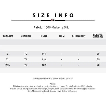 Elegant silk crepe de chine blouse in a unique print design, featuring a loose, straight fit and classic collar for a sophisticated yet comfortable look.