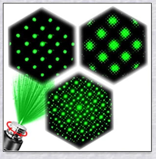 A high-powered green laser pointer pen with adjustable star cap and rechargeable design for presentations, stargazing, and versatile applications.