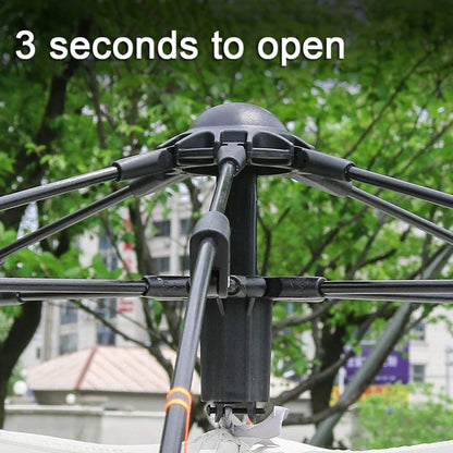 Quick and easy family camping tent with automatic setup and weatherproof design
