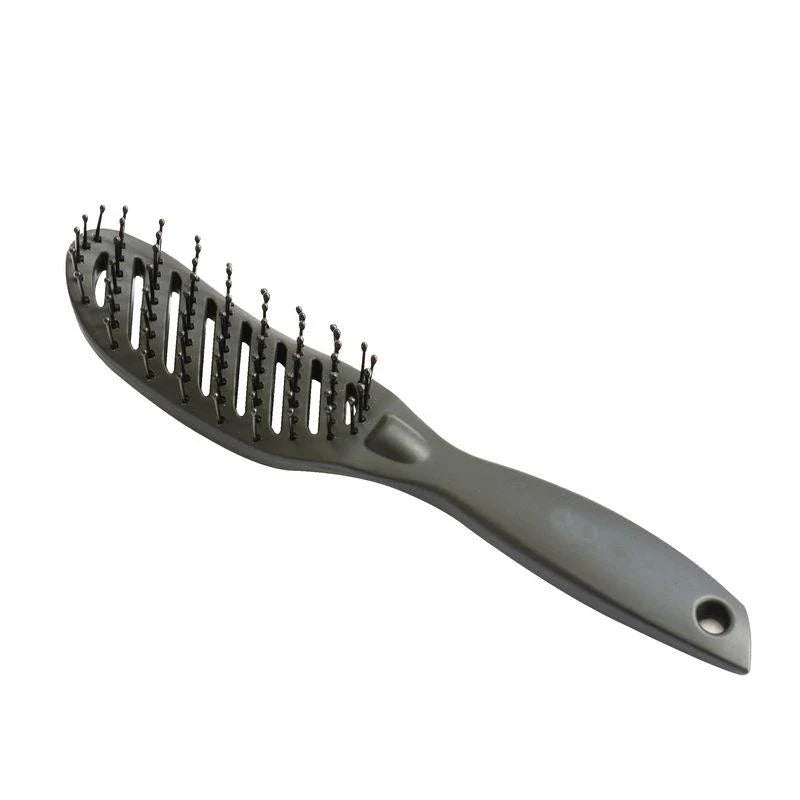Premium anti-static curved hair comb with ergonomic design for salon-worthy styling and volume
