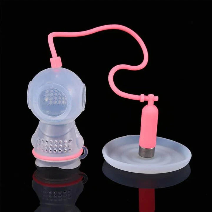 Diver-shaped reusable silicone tea infuser in various colours