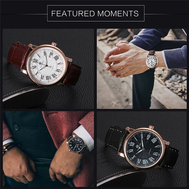 Premium mechanical wristwatch with a sleek, classic British design and durable construction