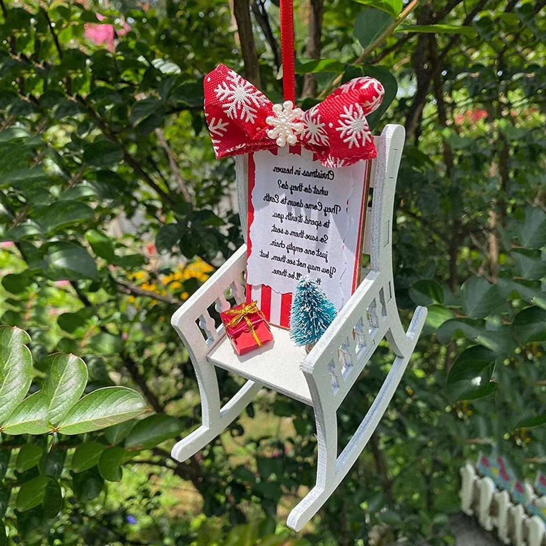 Charming Christmas ornament featuring a rustic-style 'Christmas in Heaven' design as a memorial for departed loved ones