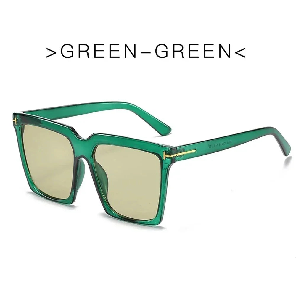 Stylish oversized square sunglasses for women with UV400 protection and gradient lenses