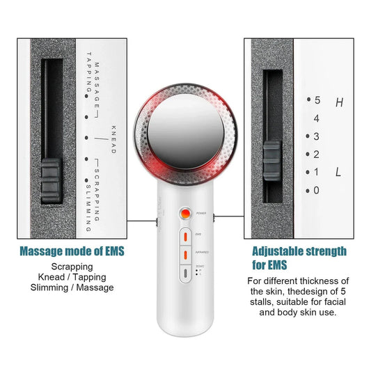 Ultrasonic EMS Infrared Body Slimmer and Facial Lifter - Cutting-edge British technology for body shaping and skin rejuvenation