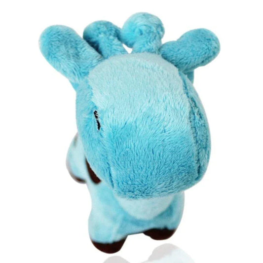 Chewing Deer Shape Plush Toys for Dogs in Blue, Green, Pink, and Yellow Colours