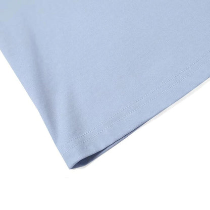 Casual round neck short sleeve women's t-shirt with natural scenery print in a comfortable, stretchy cotton-polyester blend