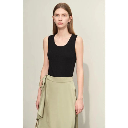 Elegant silk camisole with unique hollow-out design, perfect for summer in the UK