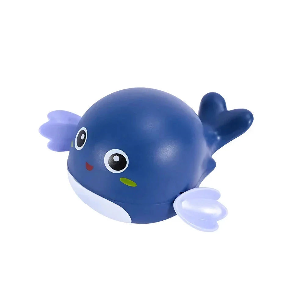 Delightful wind-up bath toys in a red turtle design, floating and moving in the water, providing fun and engaging playtime for children.