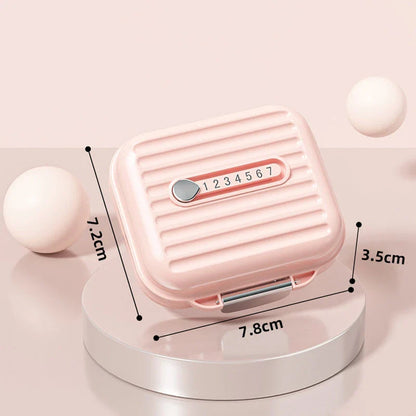 Premium waterproof weekly pill organiser with seven secure compartments for organised medication management