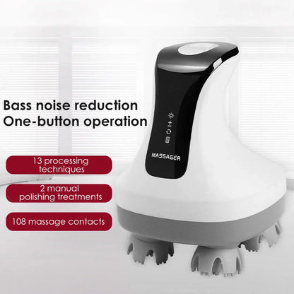 4D Smart Scalp Massager with advanced features for deep kneading massage, red and blue light therapy, and personalized comfort