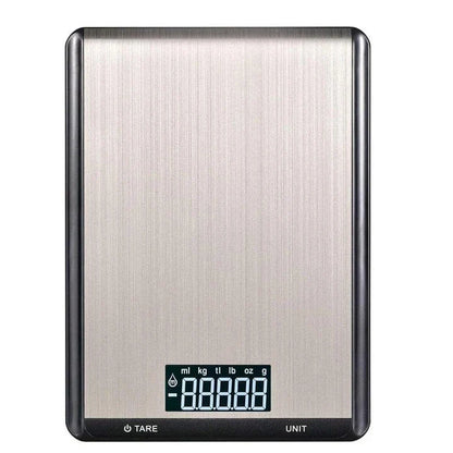 Premium stainless steel digital kitchen scale with large display for precise cooking and baking measurements