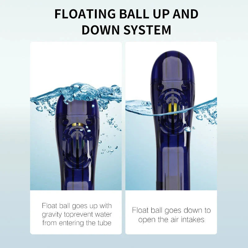 Premium full face anti-fog snorkel mask with wide 180-degree viewing and adjustable camera mount