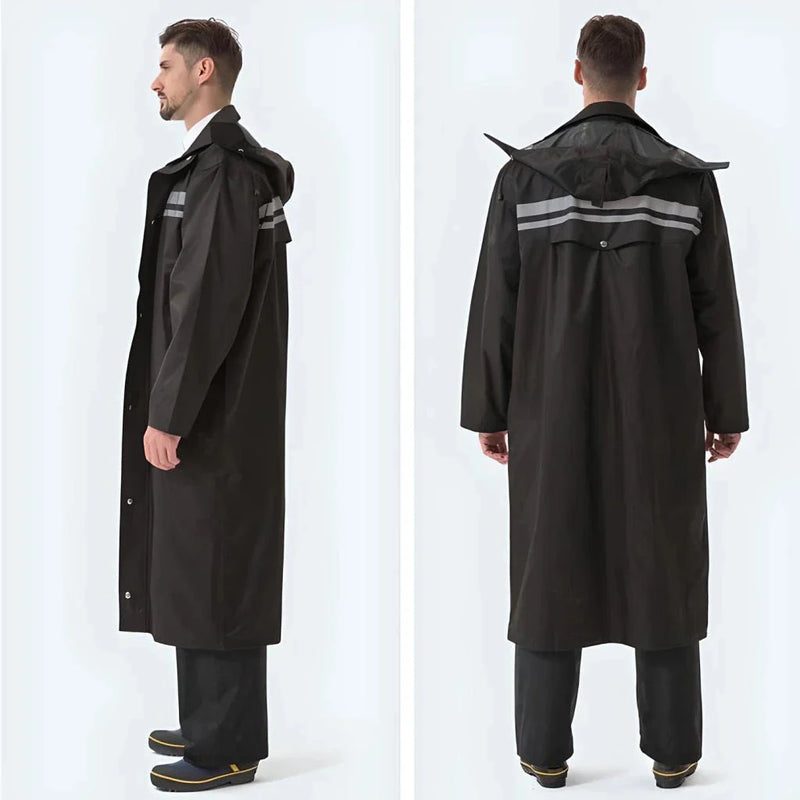 GiftHome UK Premium Men's Long Waterproof Raincoat for Outdoor Adventures