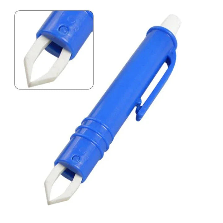 Premium Hair Tick Remover Grooming Tool for Pets, available in red and blue colours, designed to effectively remove ticks, fleas, and other pests from your pet's coat.