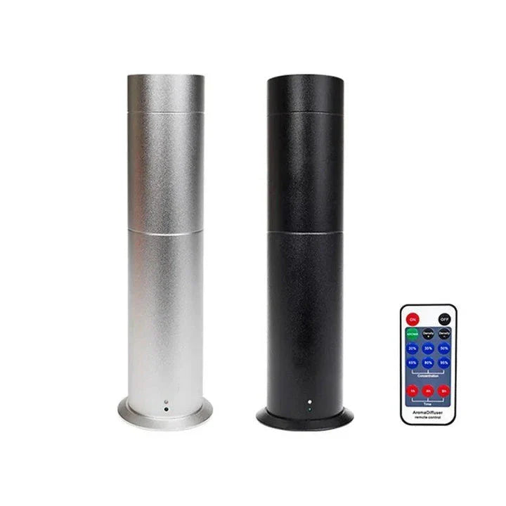 Elegant 120ml electric aroma diffuser with sleek metal design, perfect for creating a relaxing and inviting atmosphere in any setting