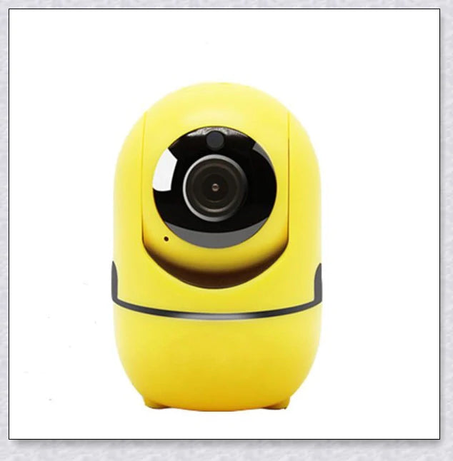 Intelligent indoor security camera with 360-degree panoramic coverage, auto-tracking, and remote access capabilities