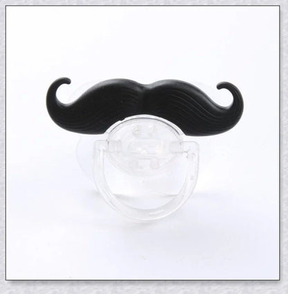Adorable mustache-themed pacifier made with safe, premium materials for newborns in the UK