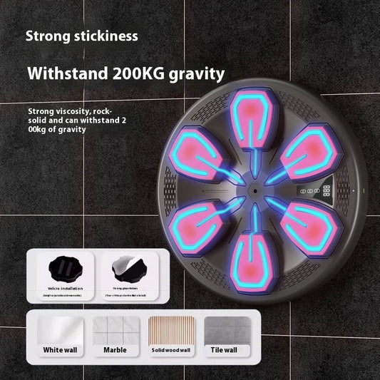 Smart Boxing Wall Target for home fitness training with responsive design and USB charging